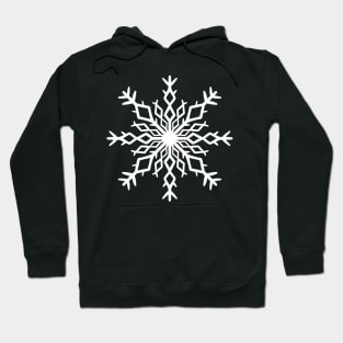 Simple white snowflake Hoodie